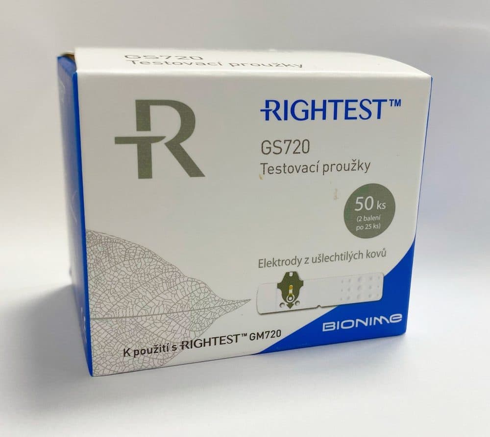 Testovací proužky Rightest GS720 - náhled 2