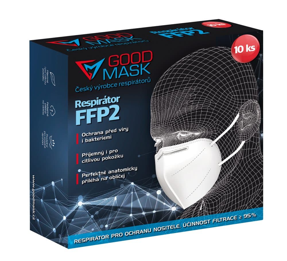 Respirátor FFP2, ultratenký, maximálně prodyšný, český výrobce, certifikát - náhled 3