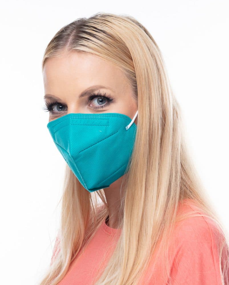 Respirátor FFP2 GOOD MASK GM2 tyrkysový - náhled 3