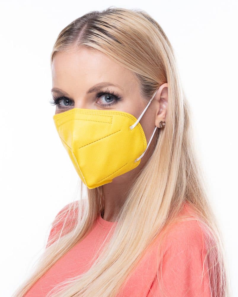 Respirátor FFP2 GOOD MASK GM2 žlutý - náhled 3