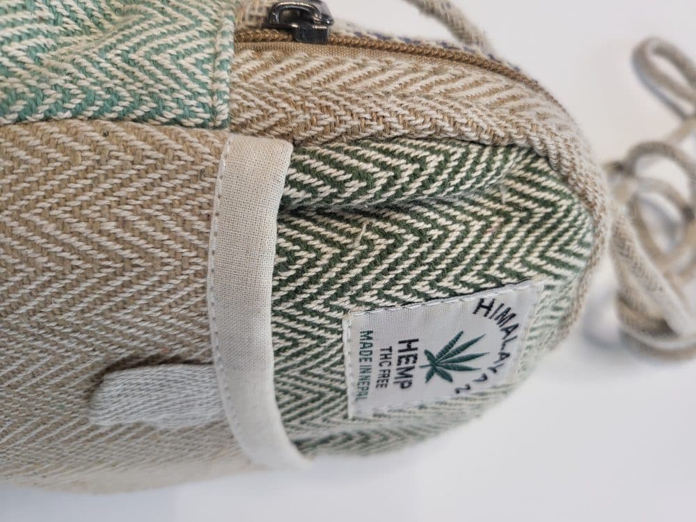 Konopná taška malá cross body - zelená - náhled 4