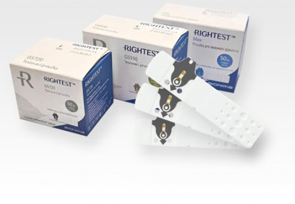 Testovací proužky Rightest GS550 (ke glukometrům mylife Pura/ mylife Pura X) - náhled 3