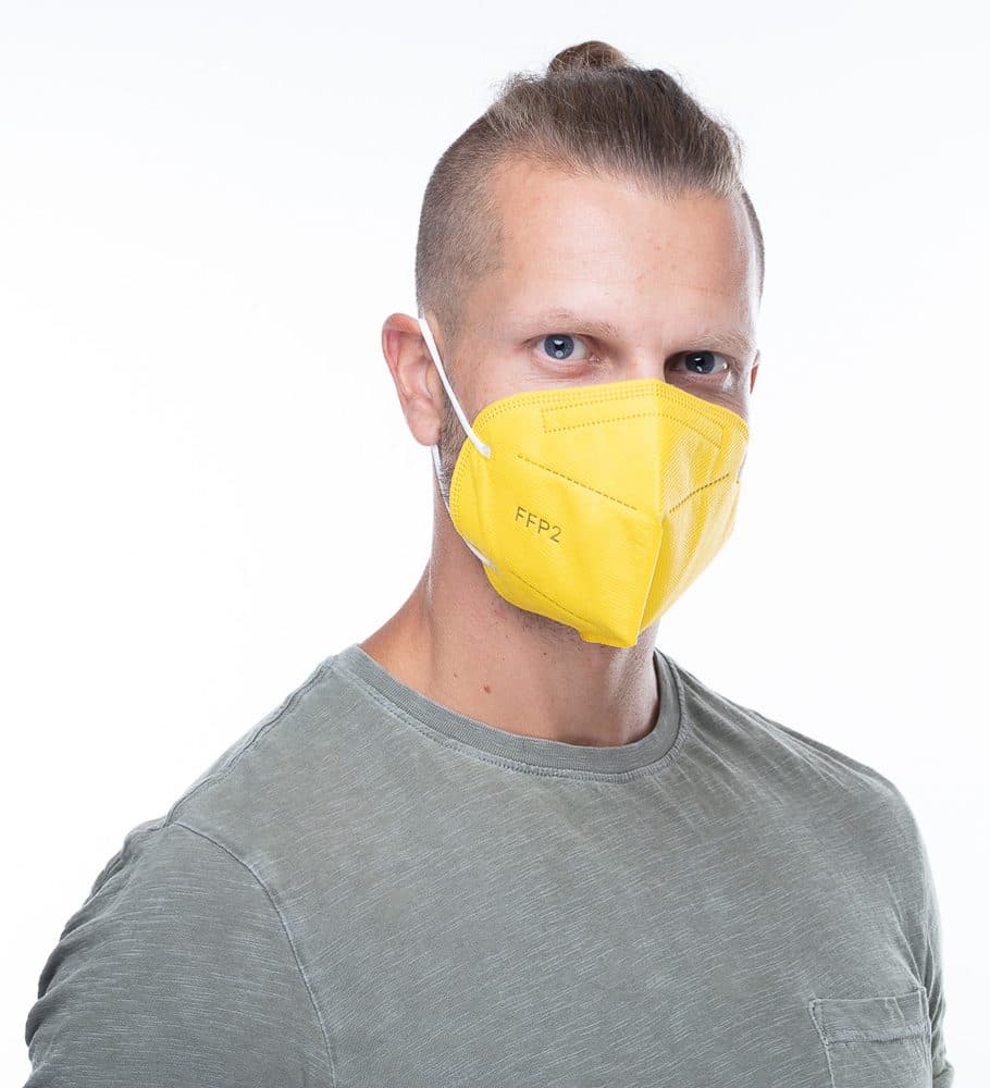 Respirátor FFP2 GOOD MASK GM2 žlutý - náhled 5