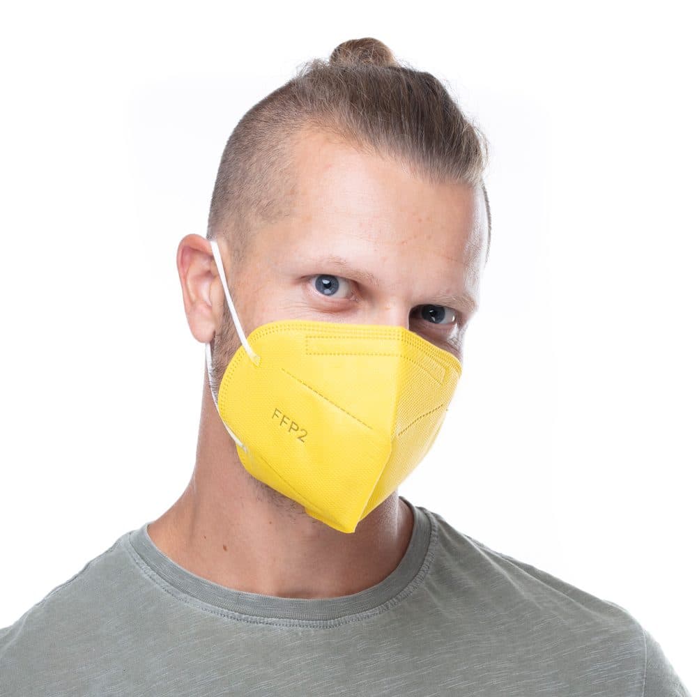 Respirátor FFP2 GOOD MASK GM2 žlutý - náhled 2