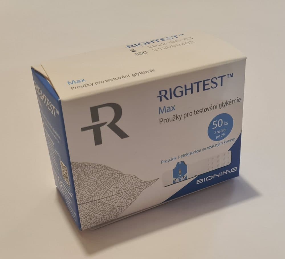 Testovací proužky ke glukometru Rightest Max Plus - náhled 5