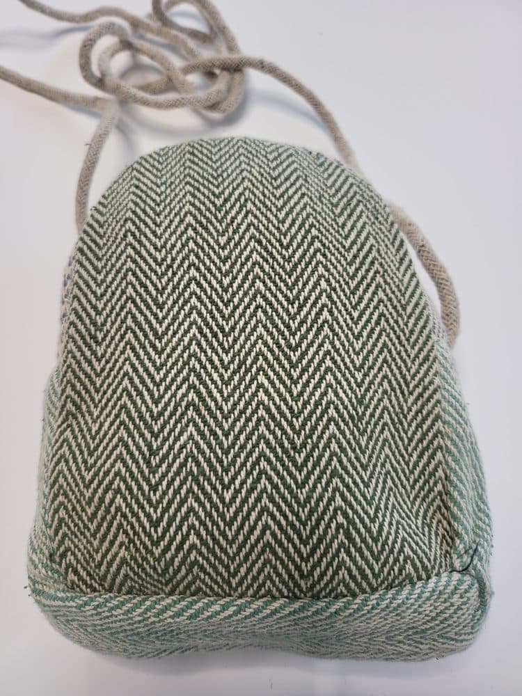 Konopná taška malá cross body - zelená - náhled 2