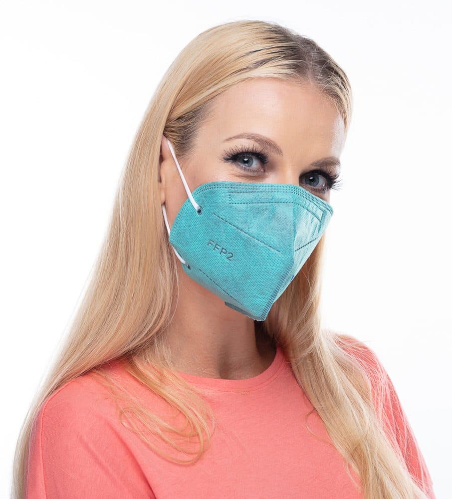 Respirátor FFP2 GOOD MASK GM2 tyrkysový - náhled 4