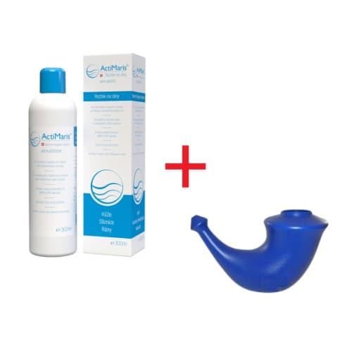 ActiMaris Sensitiv roztok 300 ml + Konvička na výplach nosu – pro dospělé